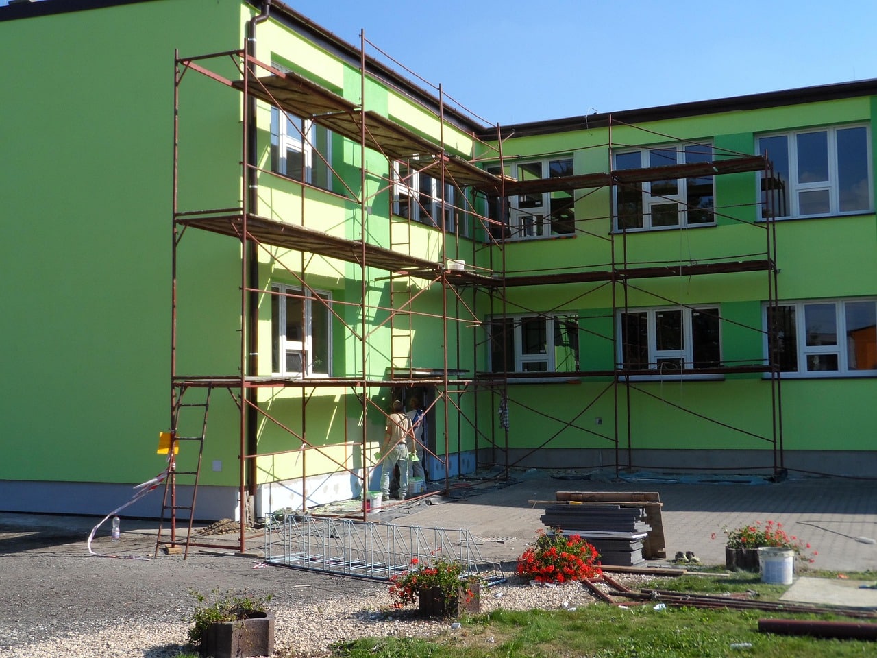 scaffolding, repair, school, workers, scaffolding, scaffolding, scaffolding, scaffolding, scaffolding